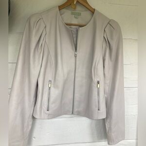 Ryegrass NWOT Soft leather jacket puff sleeves size medium Danier Dkny